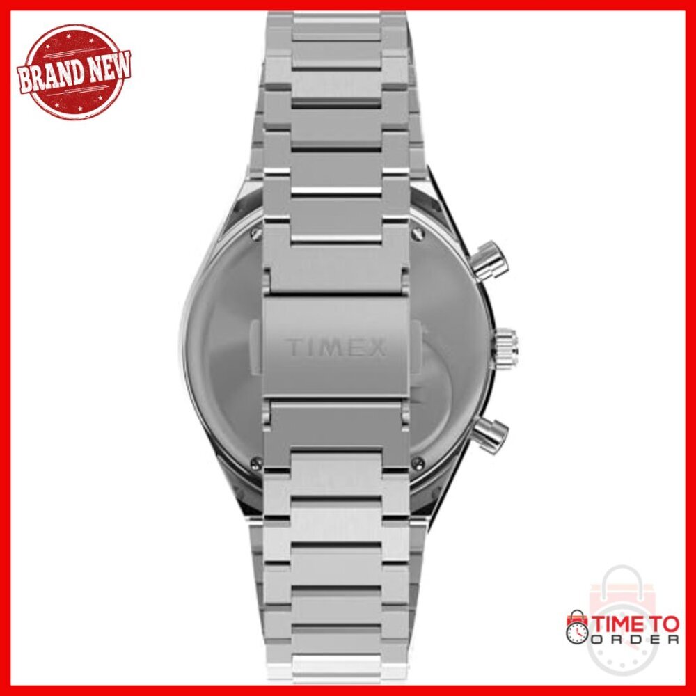 40mm Stainless Steel Quartz Chronograph Watch Water Resistant 50M - Picture 3 of 6